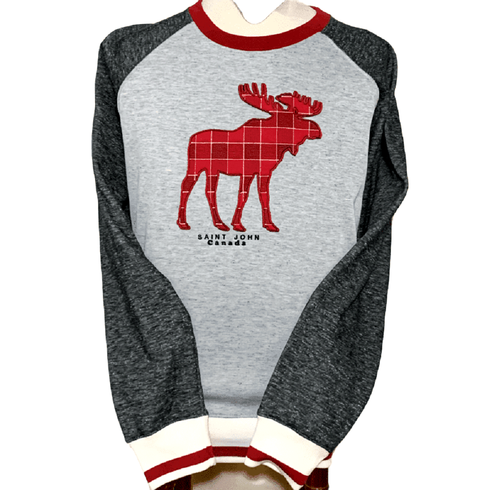 Plaid Moose sweatshirt