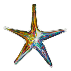 Wishing Star Blown Glass 4" - Festive Multi